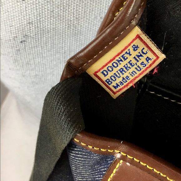 Dooney & Bourke Denim/Leather Backpack Authentic - Picture 6 of 8